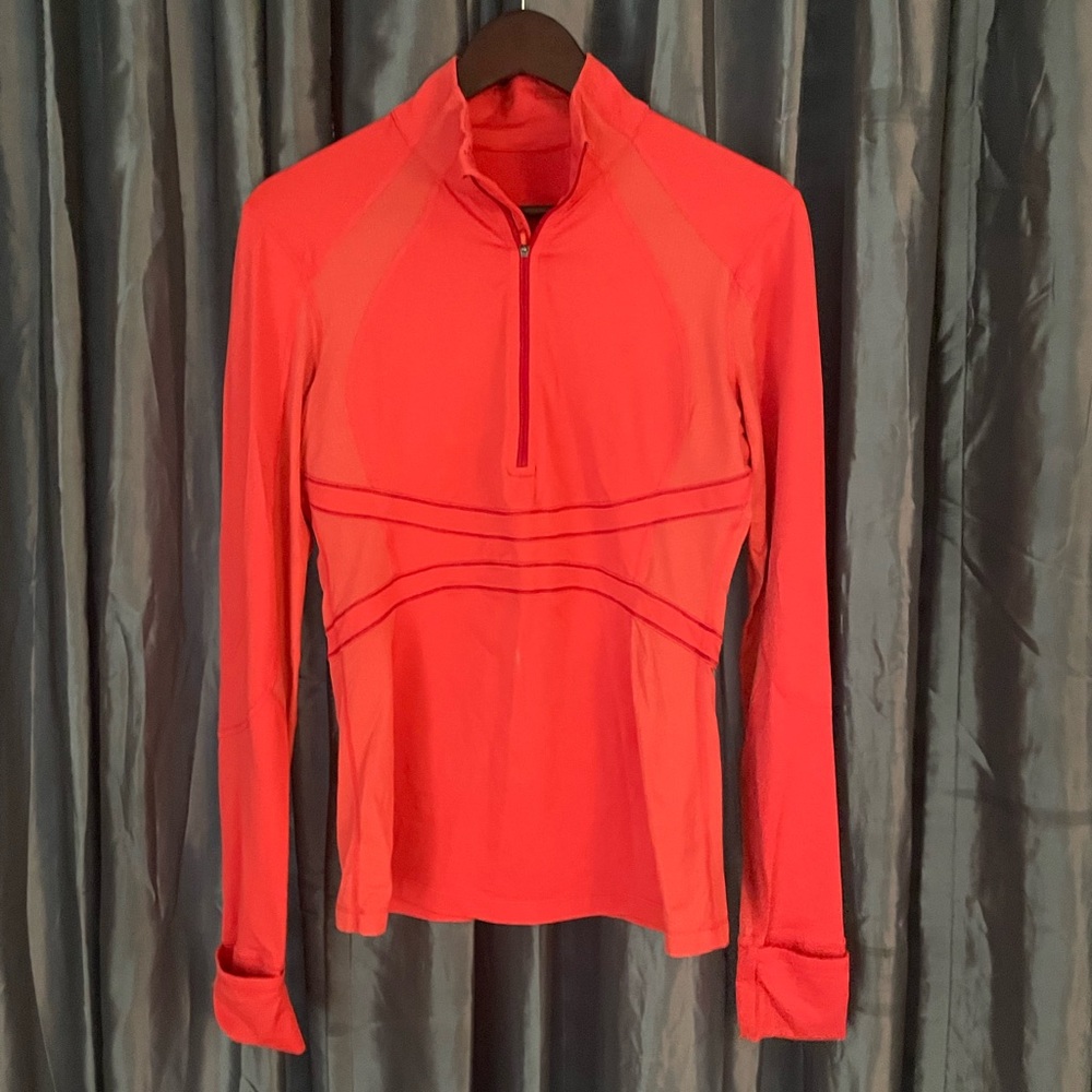 Lululemon front of the pack half zip Long Sleeve Athletic Top size 6
